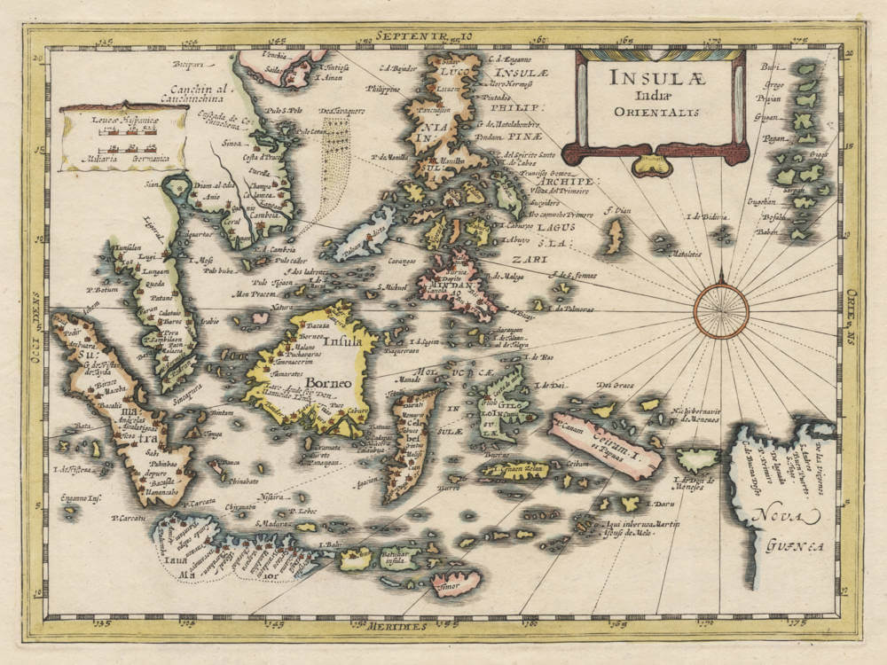Antique map of the East Indies by Kaerius