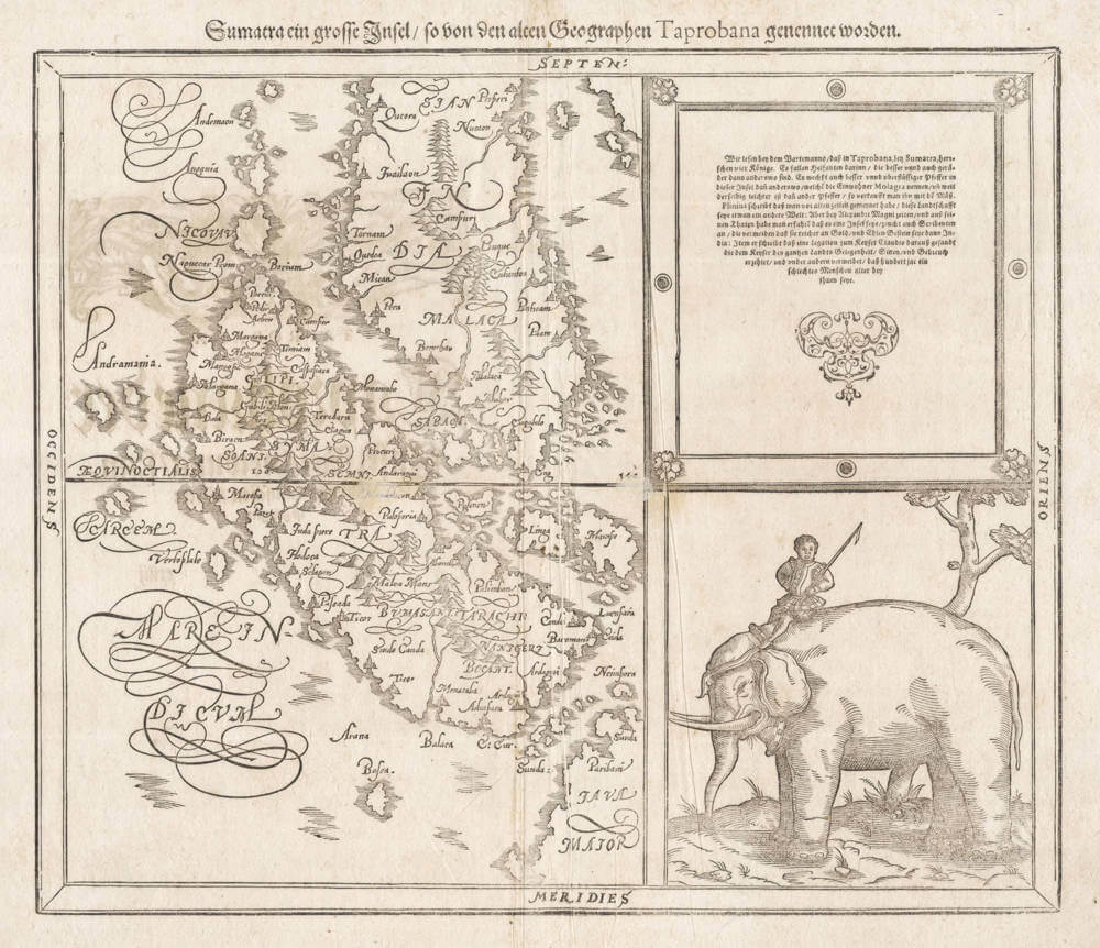 Antique map of Sumatra, Singapore by Munster